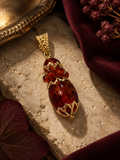 Colgante oro 18k y ámbar