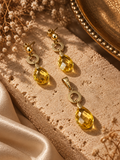 Pendientes y colgante oro 18k y citrinos