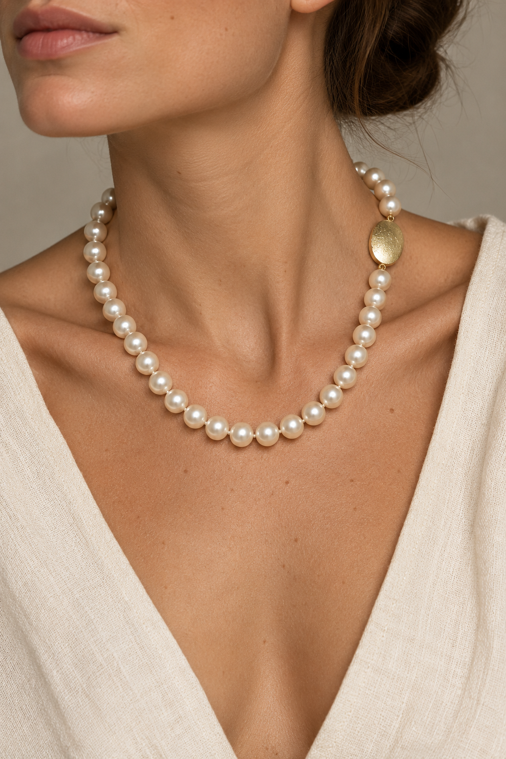 Collar de perlas japonesas y oro 18k