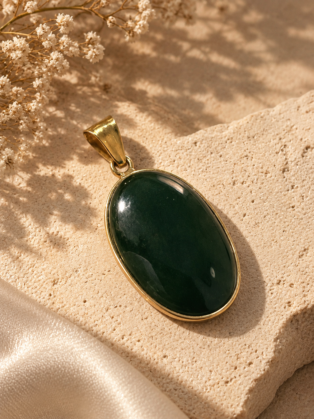 Colgante oro 18k y jade