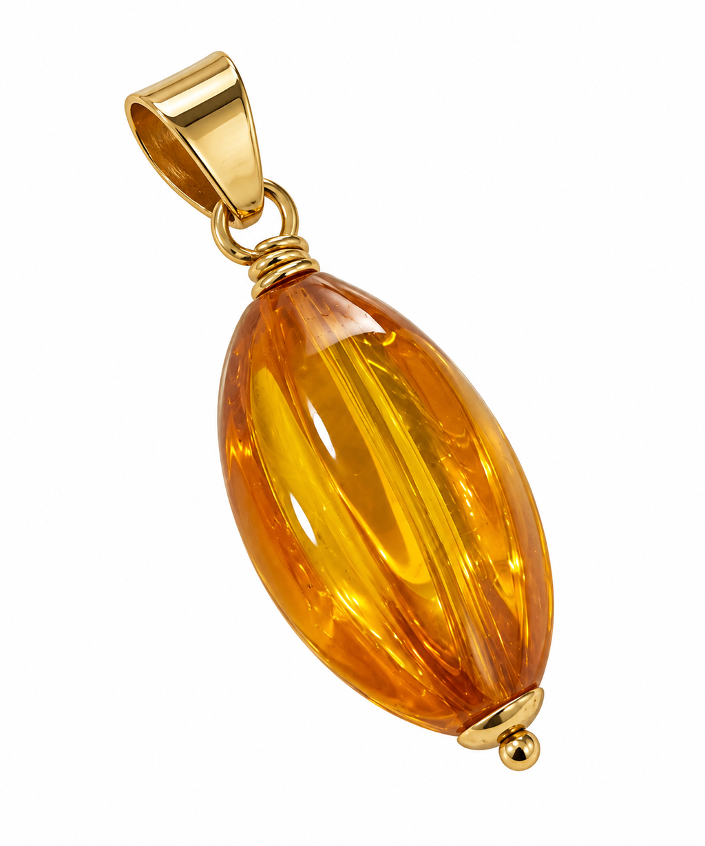 Colgante oro 18k y citrino gallonado