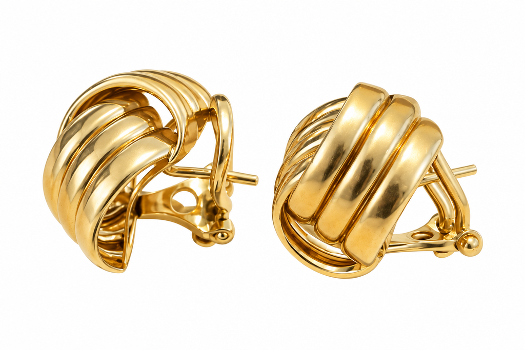 Pendientes 80,s de oro 18k