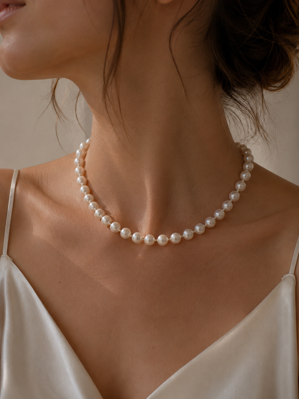 Collar perlas japonesas Akoya oro 18k