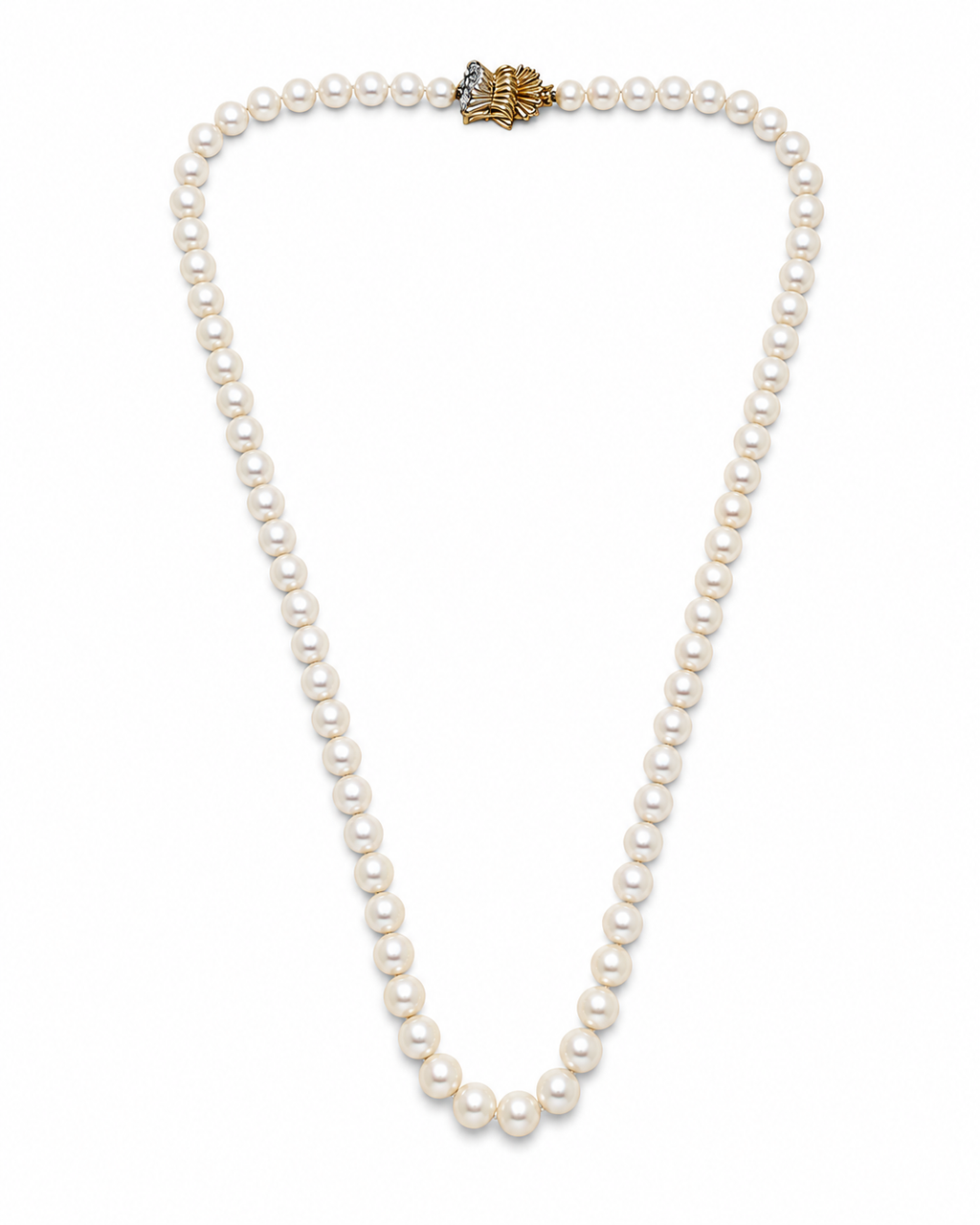 Collar largo perlas Akoya oro 18k y diamantes