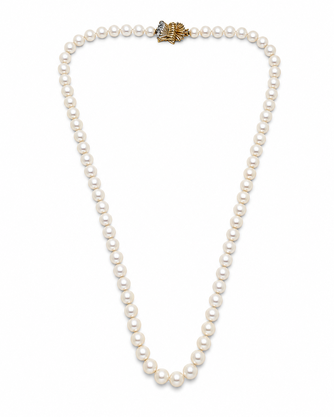 Collar largo perlas Akoya oro 18k y diamantes