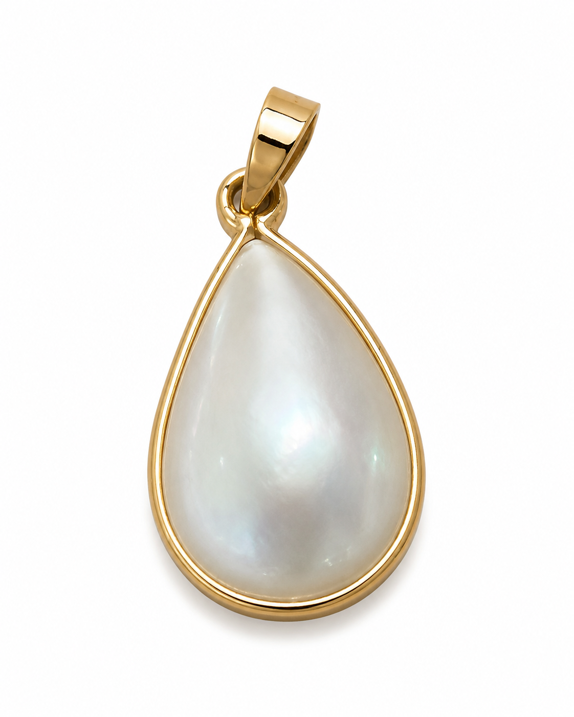 Colgante de oro 18k y perla mabé