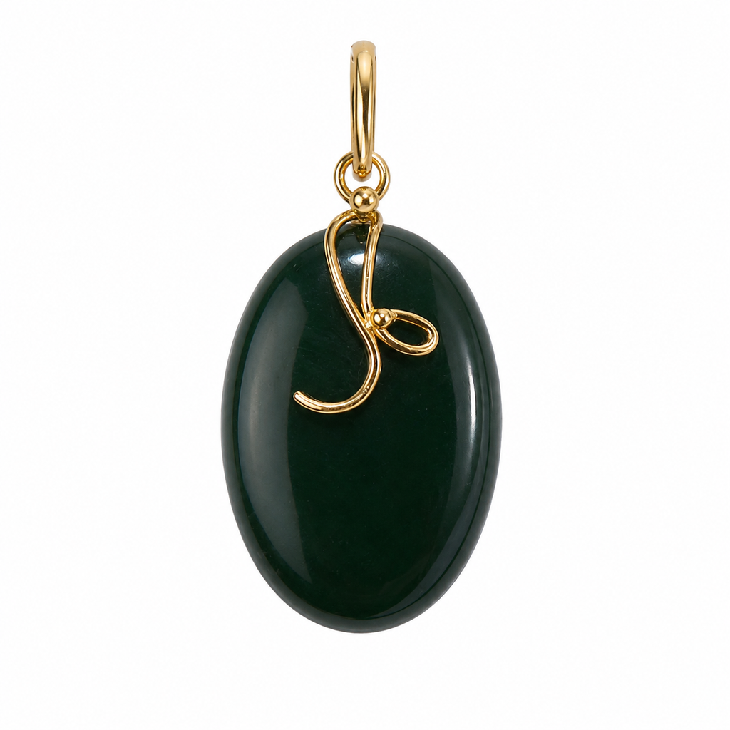 Colgante oro 18k y jade nefrita