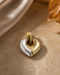 Colgante corazón oro bicolor 18k