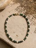 Collar oro 18k jade nefrita y perlas