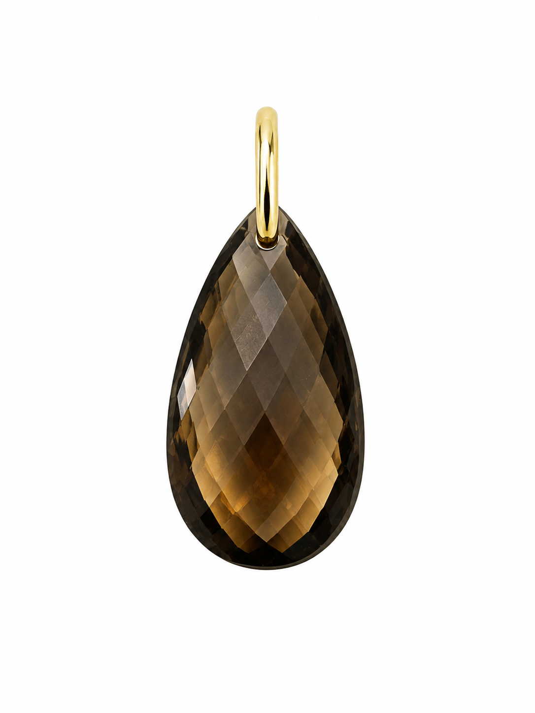 Colgante oro 18k con cuarzo fumé