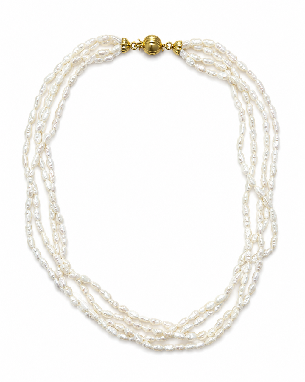 Collar vueltas perlas aljofar