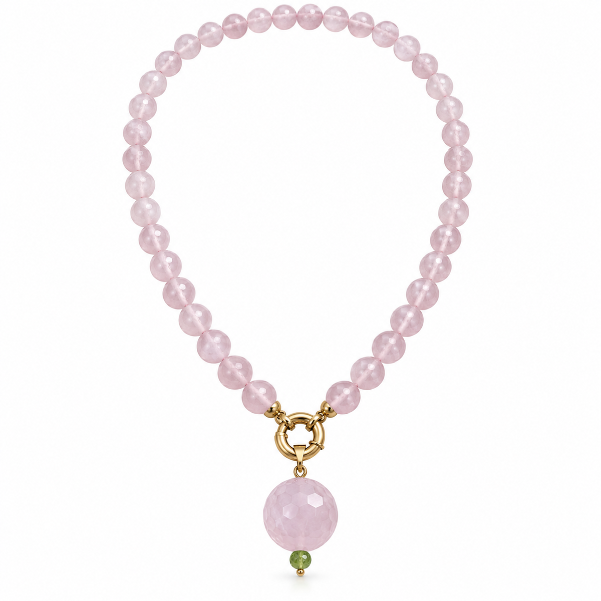Collar cuarzo rosa
