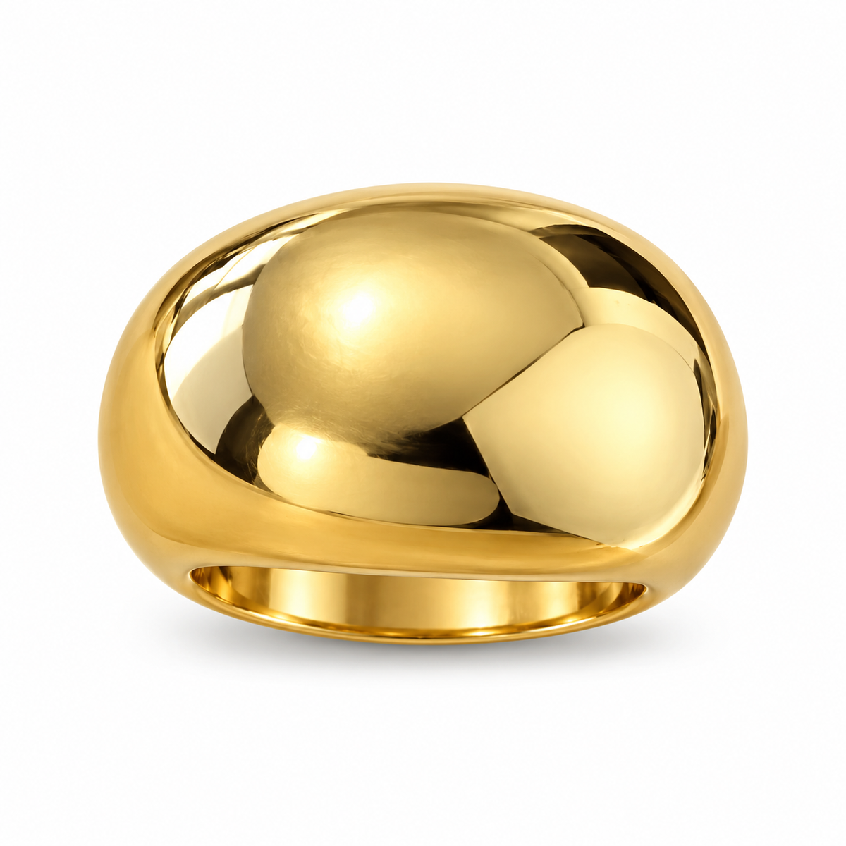 Anillo bombé de oro 18k