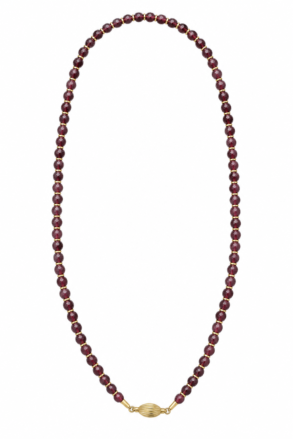 Collar de granates y oro 18k