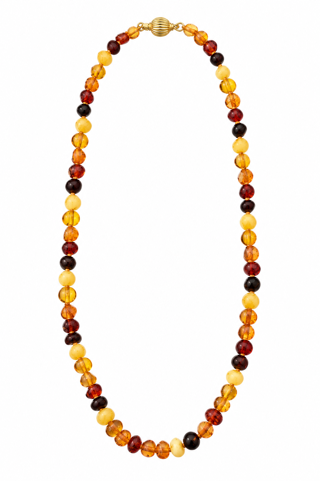 Collar ámbar multicolor oro 18k