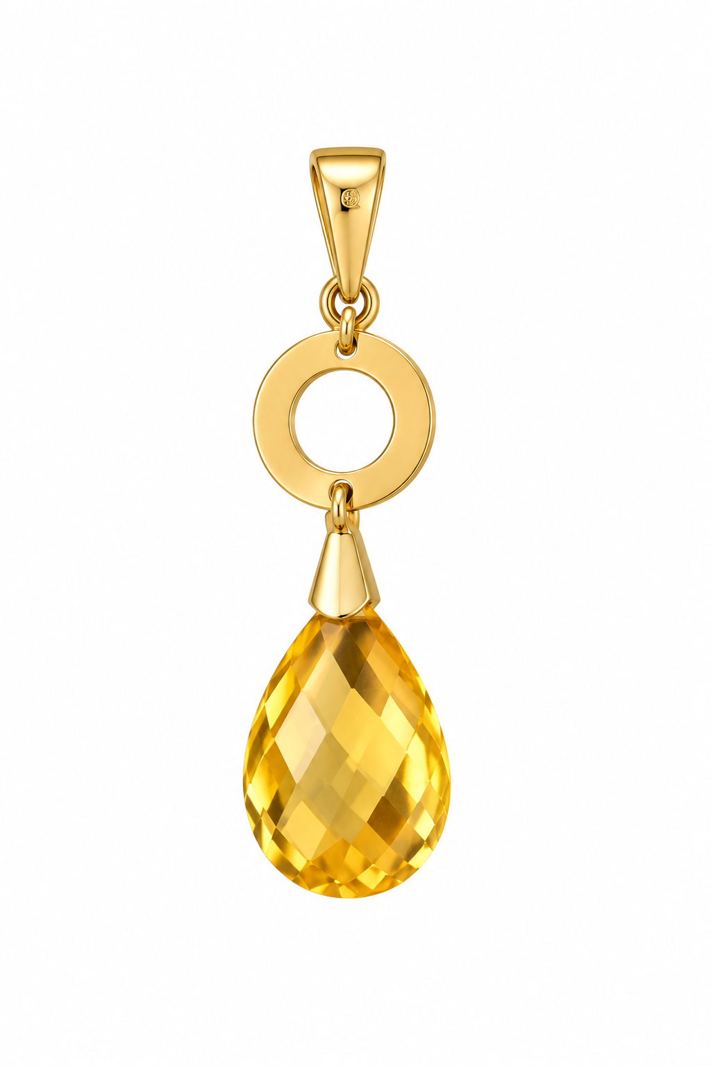 Pendientes y colgante oro 18k y citrinos