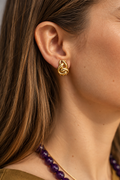 Pendientes oro 18k dos texturas