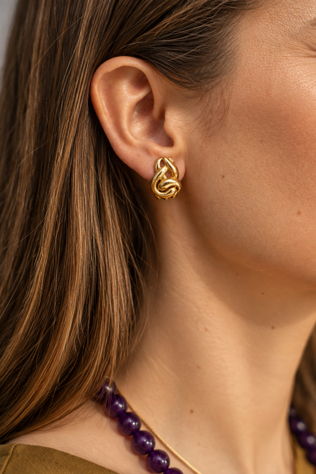 Pendientes oro 18k dos texturas