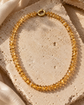 Collar cuarzo citrino y oro 18k