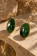 Pendientes de oro 18k y jade nefrita
