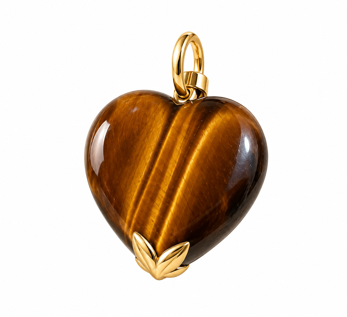 Colgante corazón ojo de tigre
