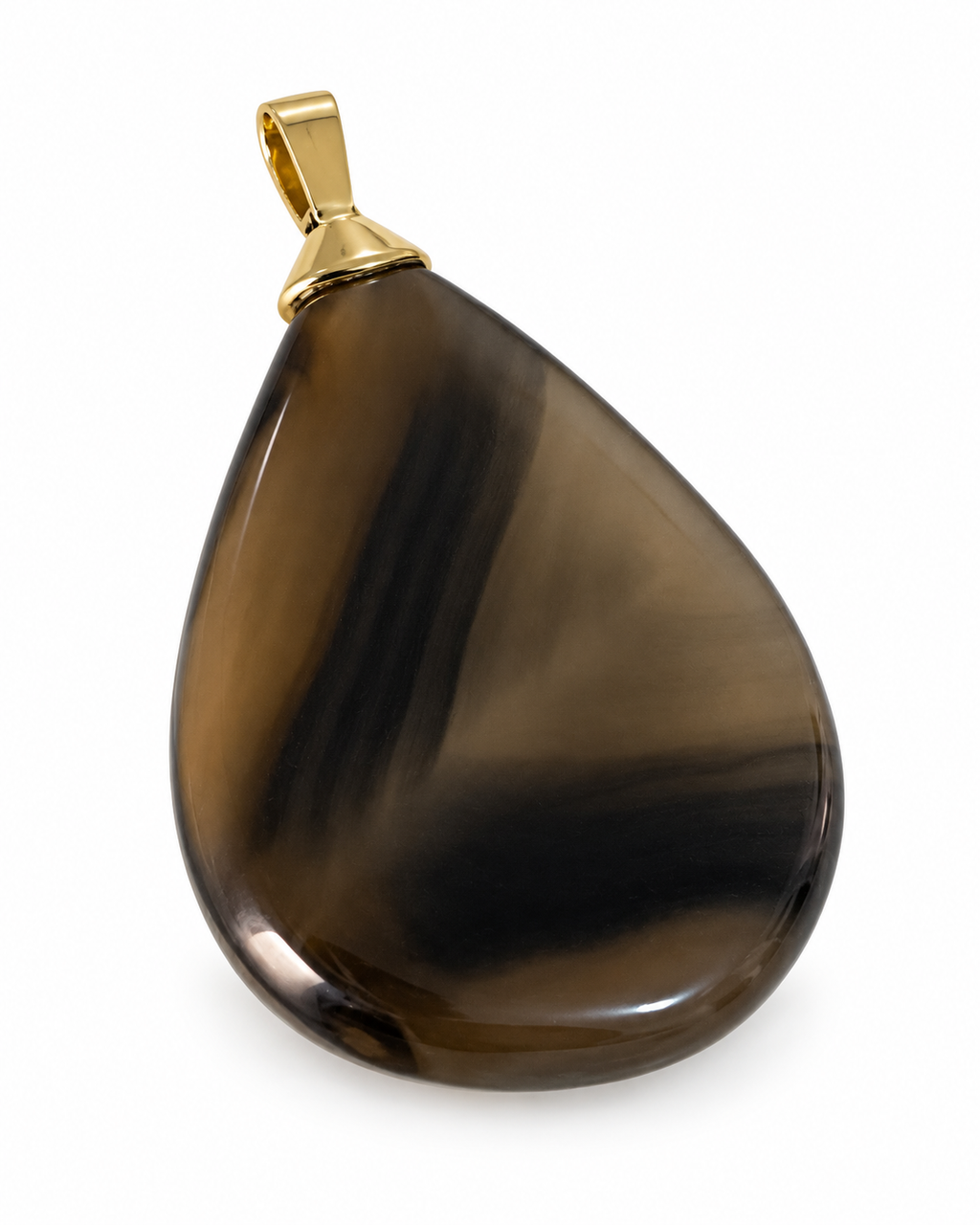 Colgante ágata bandeada y oro 18k