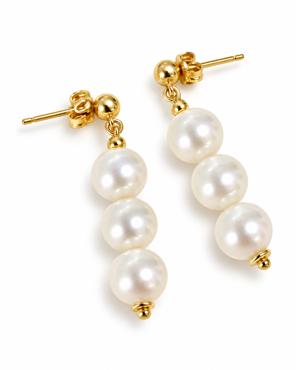 Pendientes perlas y oro
