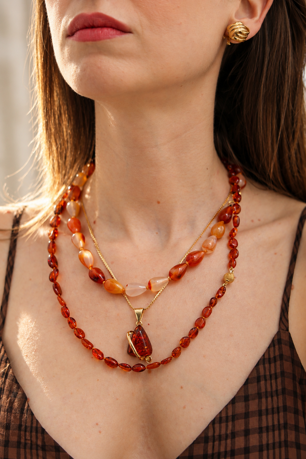 Collar ambar multicolor